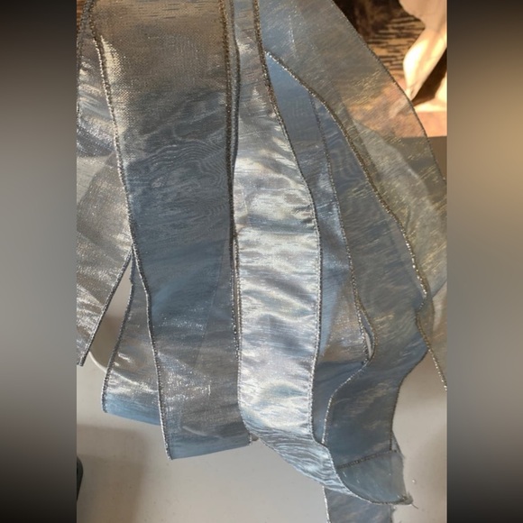 Christmas Midnight Clear Blue Tree Bow Topper Set - Picture 7 of 12